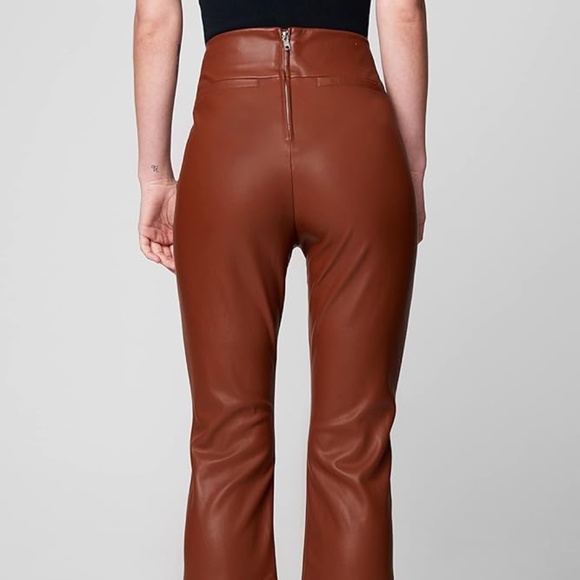 BLANKNYC brown vegan leather flared pants - Picture 4 of 11